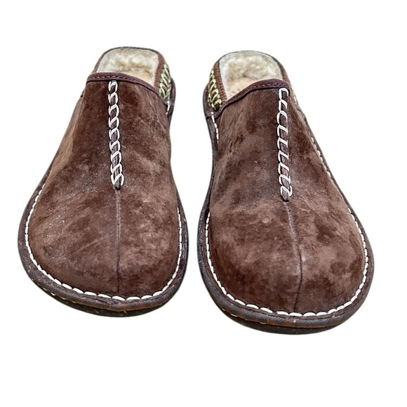 Ugg Australia Kohala taupe suede & sheepskin slip on comfort clogs/slippers sz 6 - Picture 5 of 10